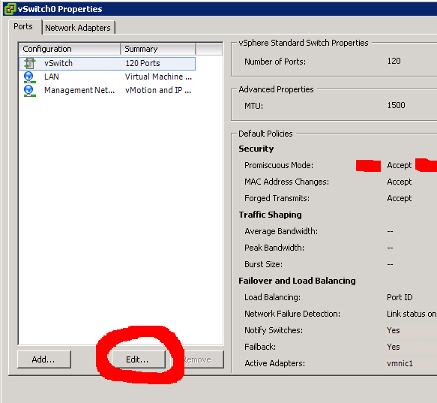 VSwitch Properties