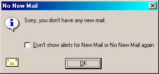 No new mail alert